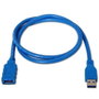 Aisens Cable de Extensión USB 3.2 Gen 1, USB A Macho a Hembra, 1m, Azul